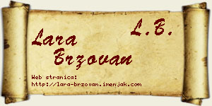Lara Brzovan vizit kartica